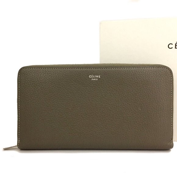 CELINE Logo Zippy Zip Around Long Wallet /1E6533 - Picture 1 of 8